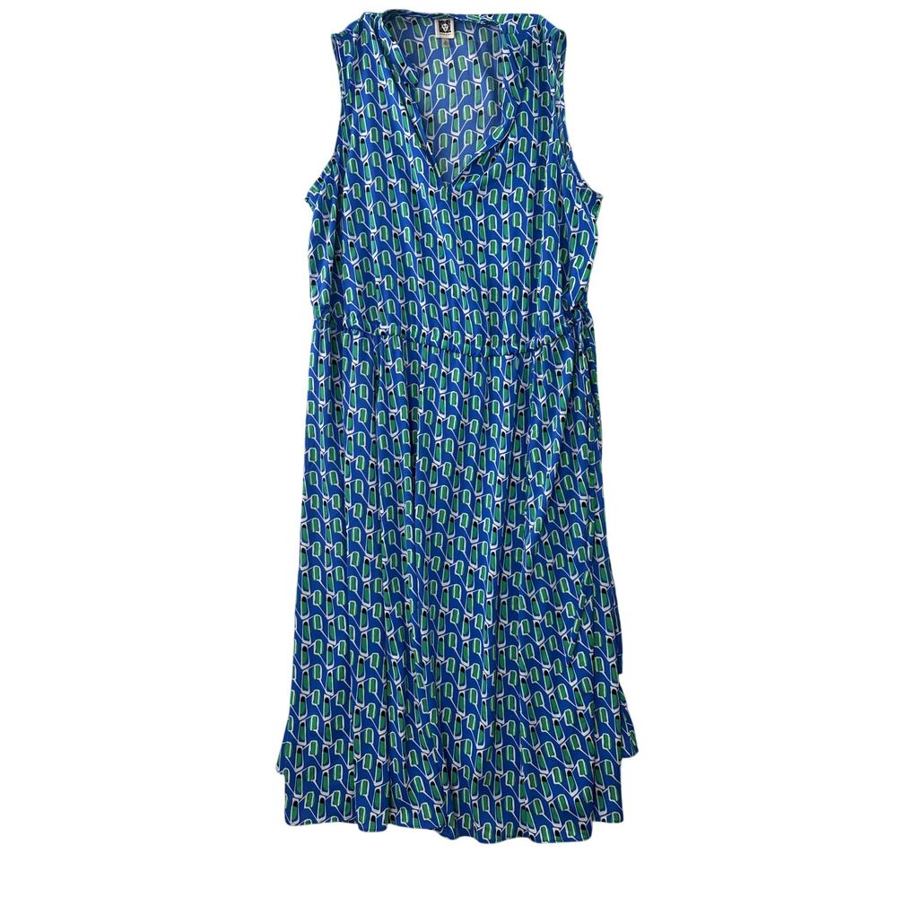 Anne Klein Jenna Drawstring Midi Dress • 2X • Waist Tie Midi
